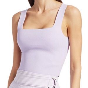 A.L.C. Victoria Cropped Tank Top in Purple